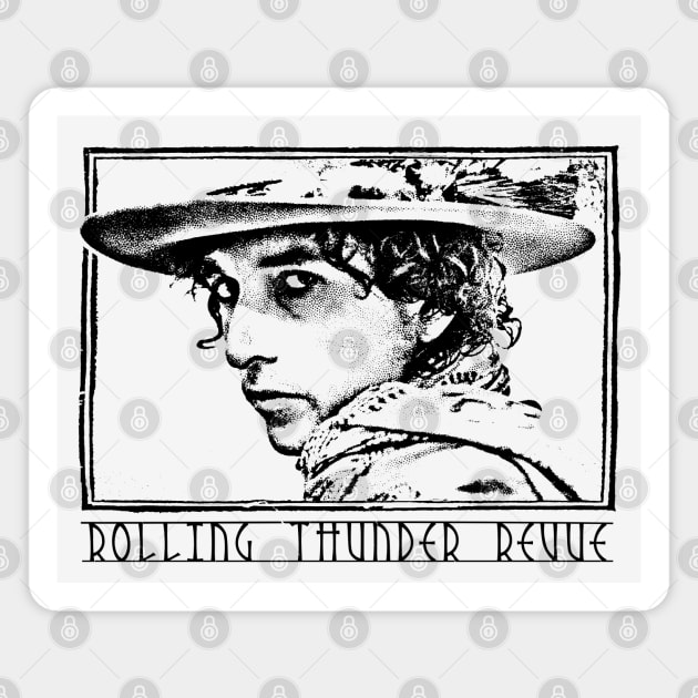 Rolling Thunder Revue /\/ Vintage Faded Style Fan Design Magnet by DankFutura